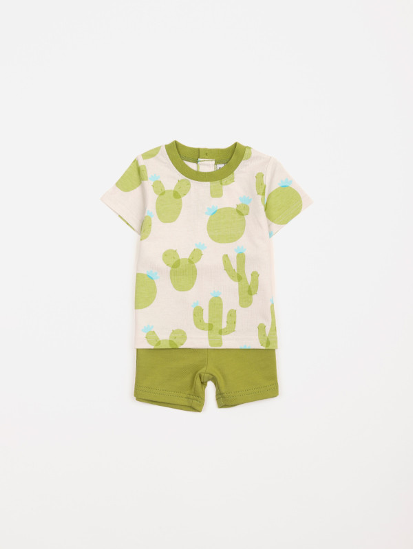 Ensemble bébé-garçon tee-shirt short cactus | MaBoutiquePlus