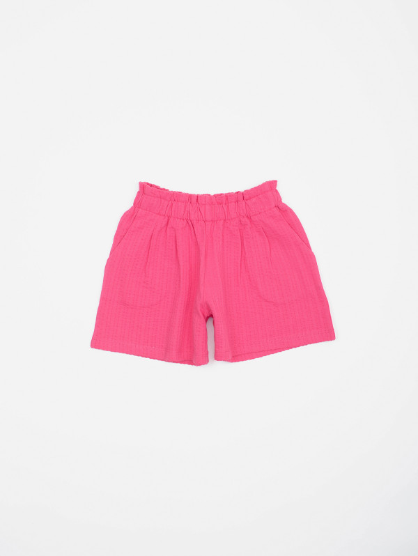Short fille maille gauffrée | MaBoutiquePlus