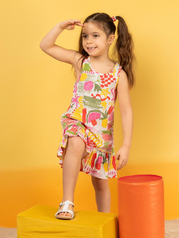 Robe fille imprimé patchwork | MaBoutiquePlus