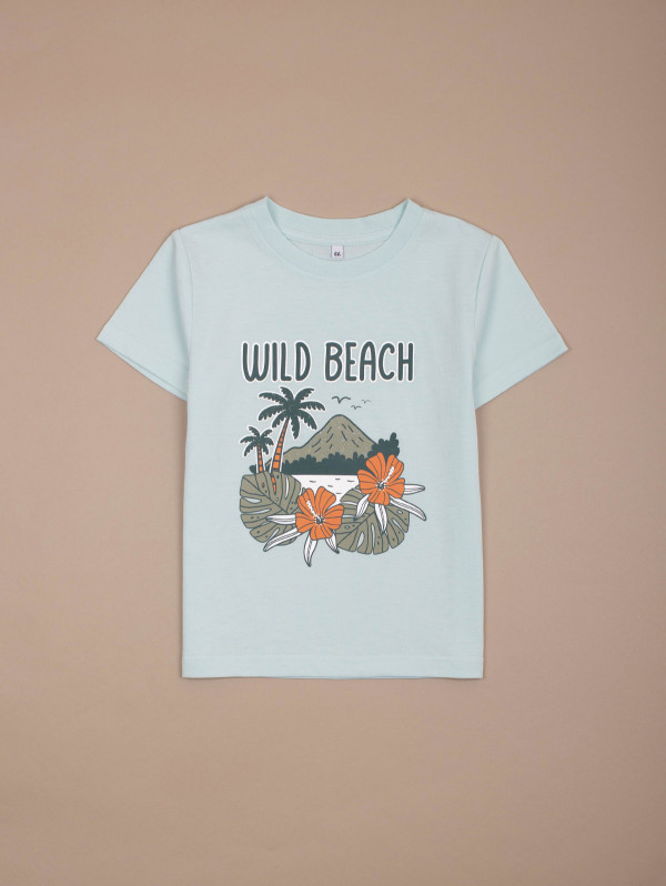 Tee-shirt garçon imprimé plage | MaBoutiquePlus