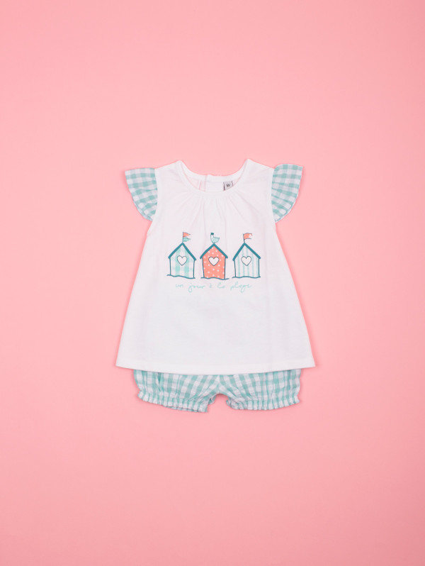 Ensemble bébé-fille tunique bloomer vichy | MaBoutiquePlus