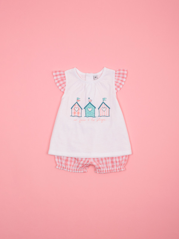 Ensemble bébé-fille tunique bloomer vichy | MaBoutiquePlus