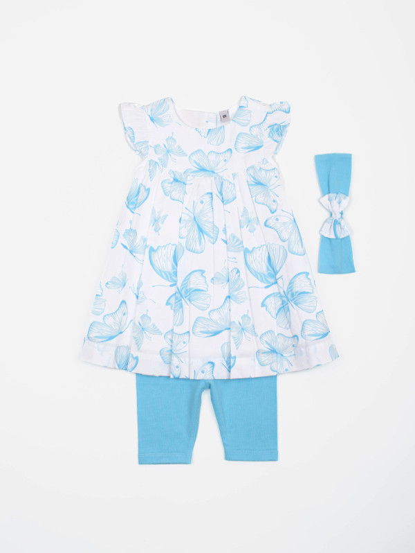 Ensemble bébé-fille robe legging papillons | MaBoutiquePlus