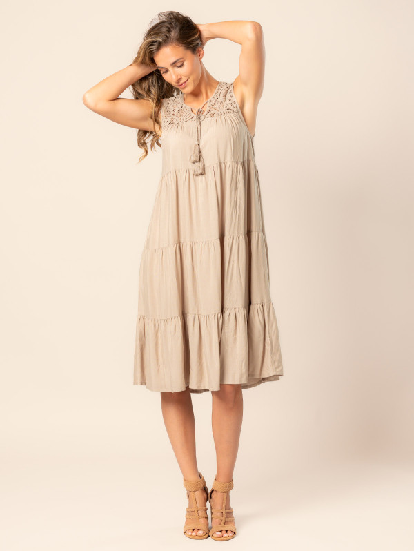 Robe femme volants macramé | MaBoutiquePlus