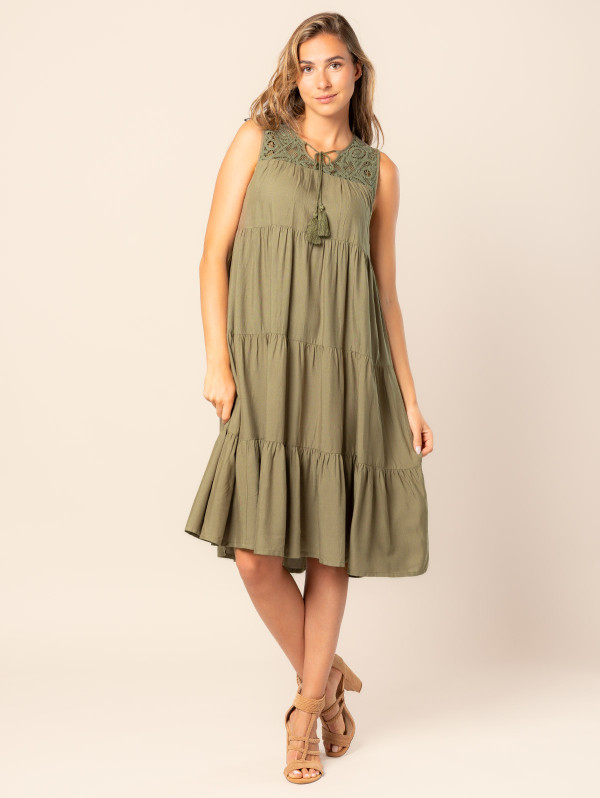 Robe femme volants macramé | MaBoutiquePlus