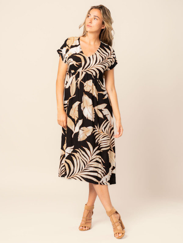 Robe longue femme imprimé feuillage | MaBoutiquePlus