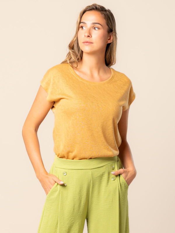 Top femme maille effet lin | MaBoutiquePlus
