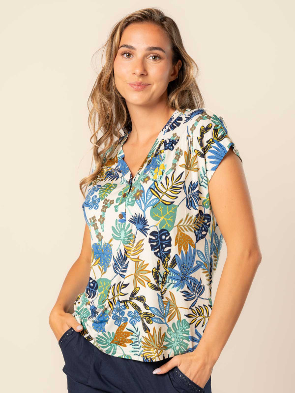 Top fluide femme imprimé tropical | MaBoutiquePlus