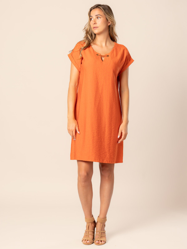 Robe droite unie