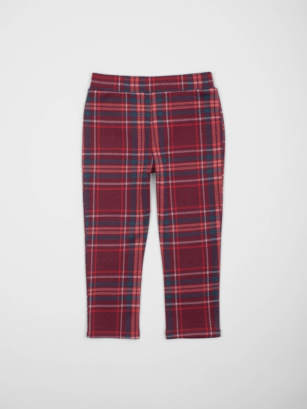 Pantalon maille imprimé carreaux/vichy | MaBoutiquePlus