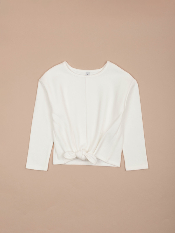 Pull fin fille bas noué | MaBoutiquePlus