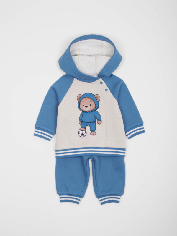 Ensemble bébé-garçon sweat à capuche ourson foot | MaBoutiquePlus