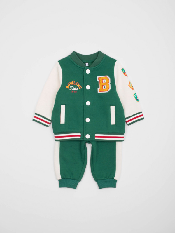 Ensemble bébé-garçon veste teddy molleton | MaBoutiquePlus