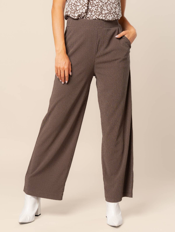 Pantalon femme maille crépon | MaBoutiquePlus
