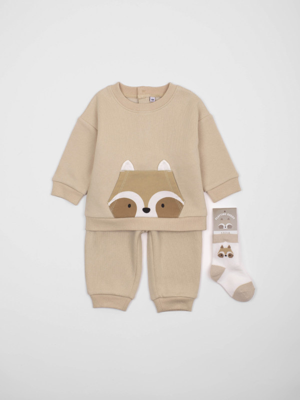 Ensemble bébé-garçon molleton raton-laveur | MaBoutiquePlus