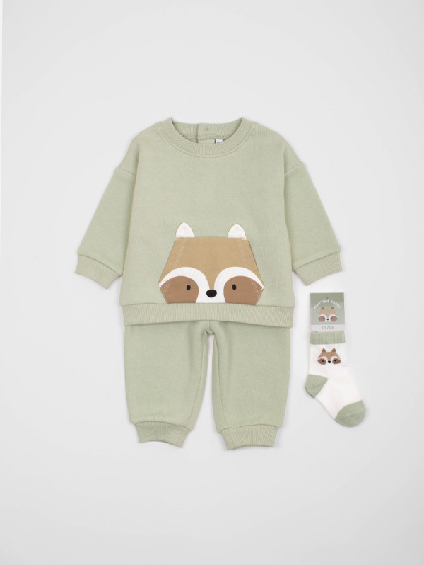 Ensemble bébé-garçon molleton raton-laveur | MaBoutiquePlus