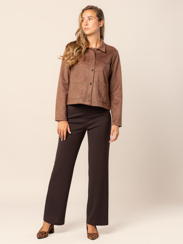 Pantalon femme scuba crêpe boutons | MaBoutiquePlus