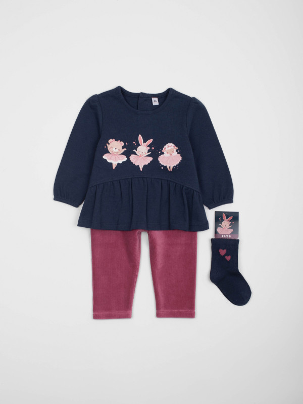 Ensemble tunique ballerines legging fille | MaBoutiquePlus