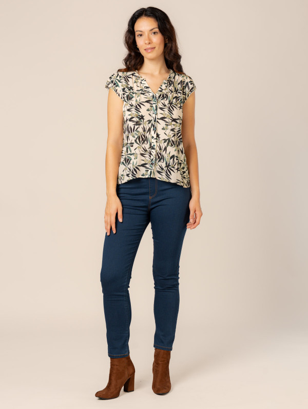 Top maille crépon feuillage femme | MaBoutiquePlus