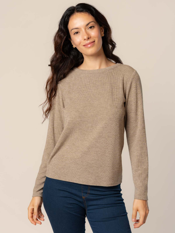Tee-shirt uni maille femme | MaBoutiquePlus