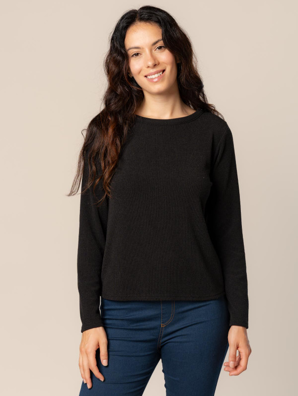 Tee-shirt uni maille femme | MaBoutiquePlus