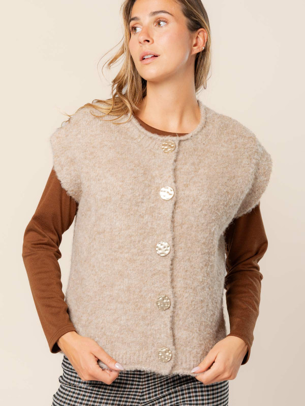 Gilet sans manches femme bouclette | MaBoutiquePlus