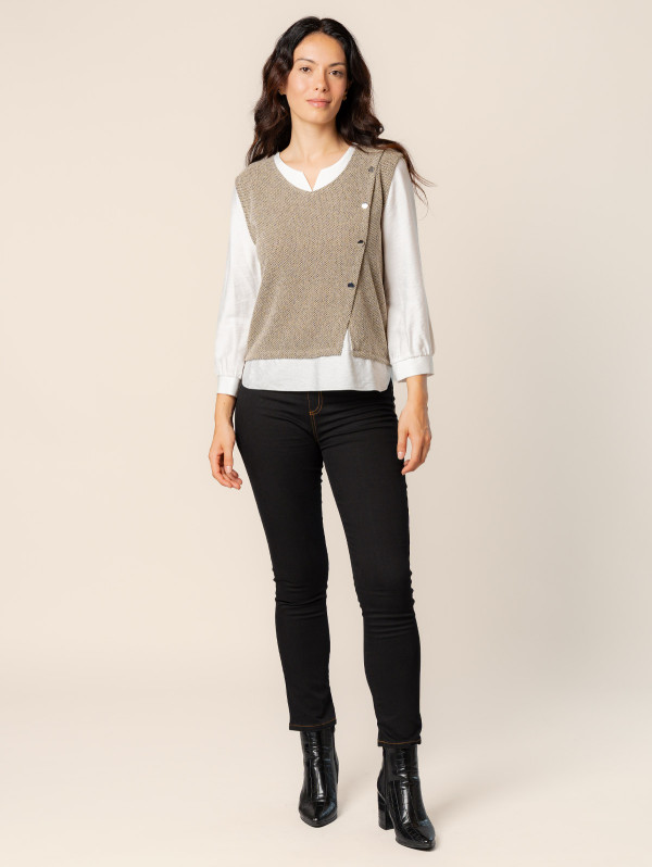 Top femme maille 2-en-1 | MaBoutiquePlus