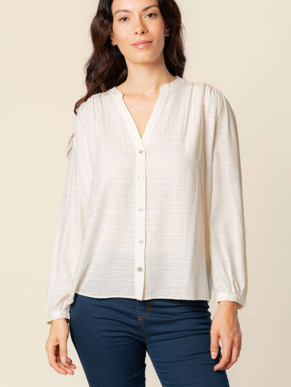 Chemise unie femme jacquard | MaBoutiquePlus