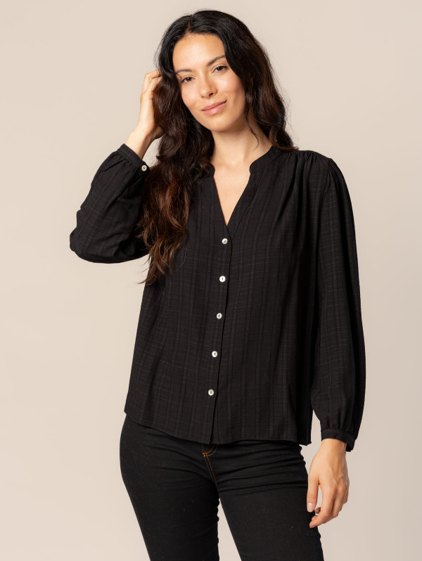 Chemise unie femme jacquard | MaBoutiquePlus
