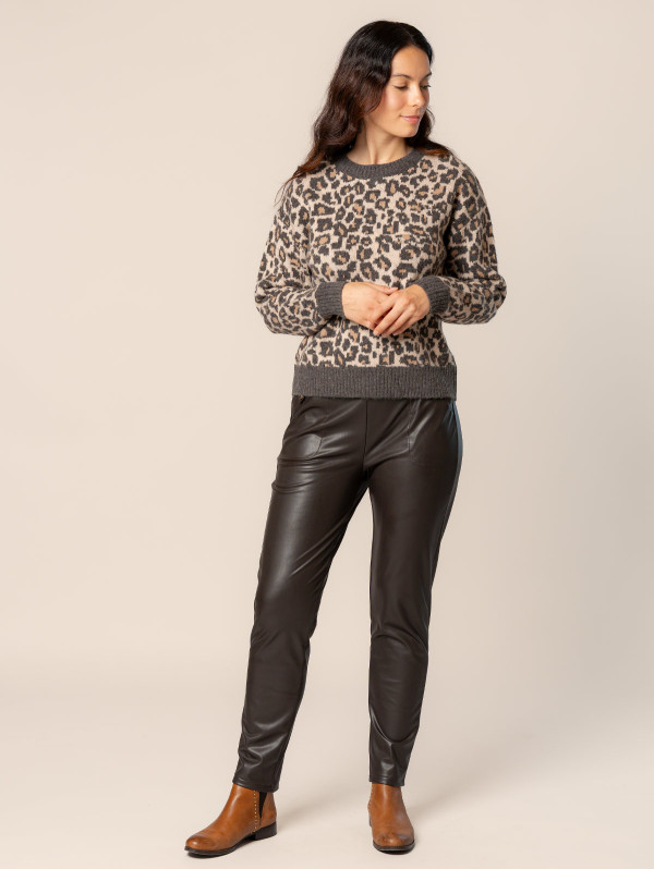 Pantalon femme matière synthétique | MaBoutiquePlus