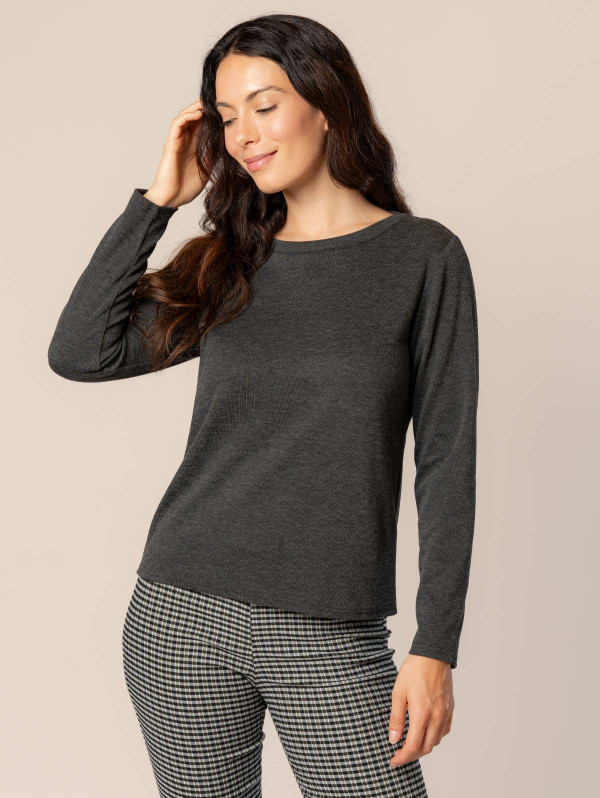 Tee-shirt uni maille femme | MaBoutiquePlus