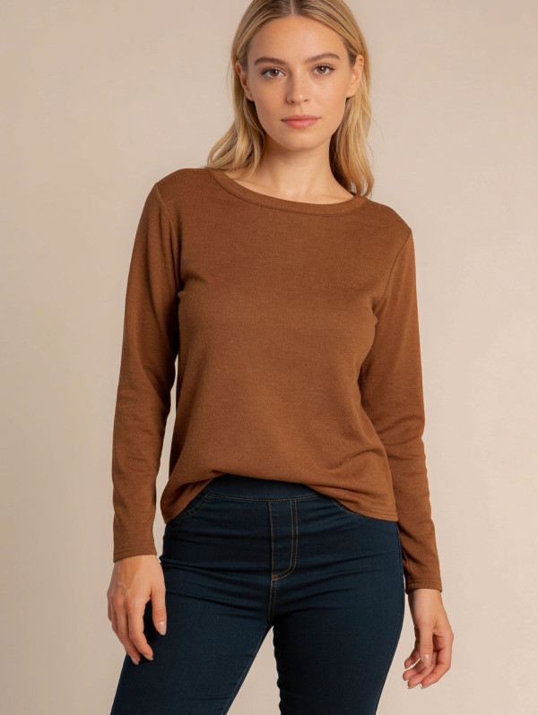 Tee-shirt uni maille femme | MaBoutiquePlus