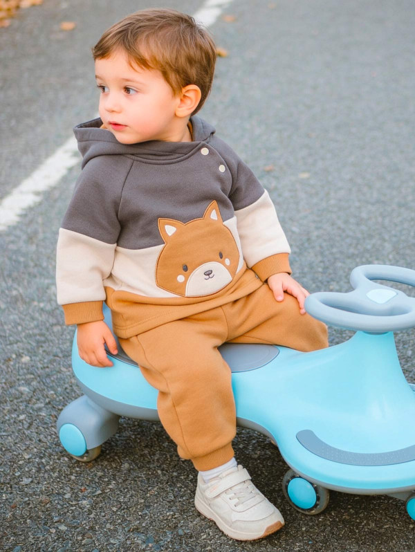 Ensemble bébé-garçon sweat capuche renard | MaBoutiquePlus