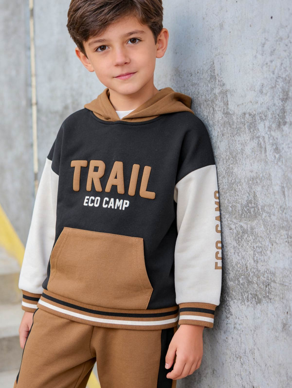 Sweat à capuche garçon  "Trail Eco Camp" | MaBoutiquePlus