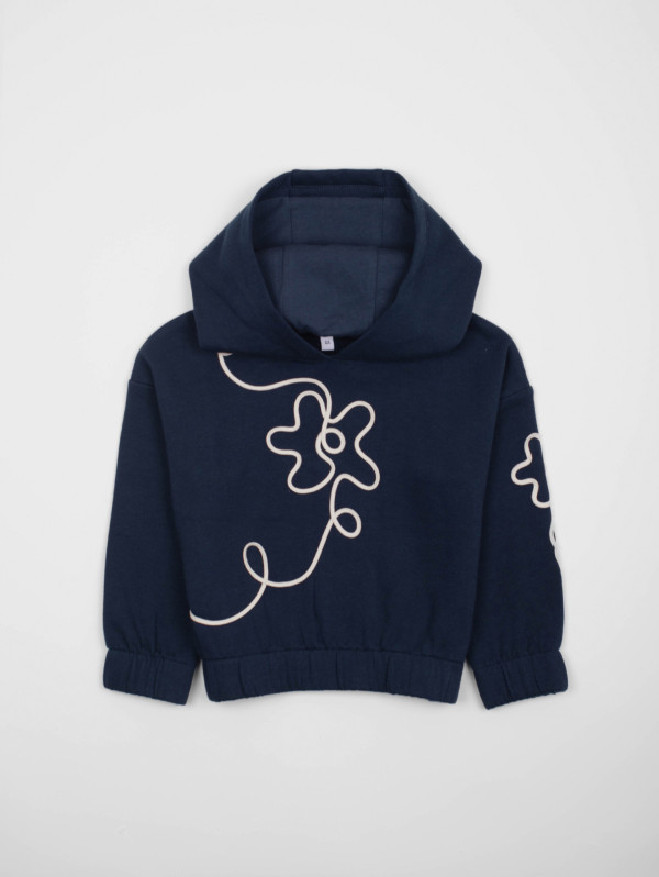 Sweat à capuche fille galon brodé | MaBoutiquePlus