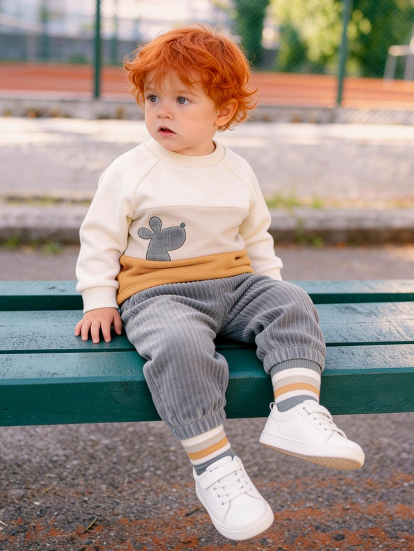 Ensemble bébé-garçon sweat pantalon tricolore | MaBoutiquePlus