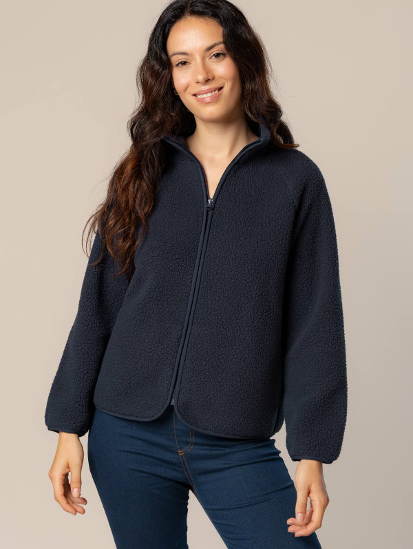 Veste zippée femme maille sherpa | MaBoutiquePlus