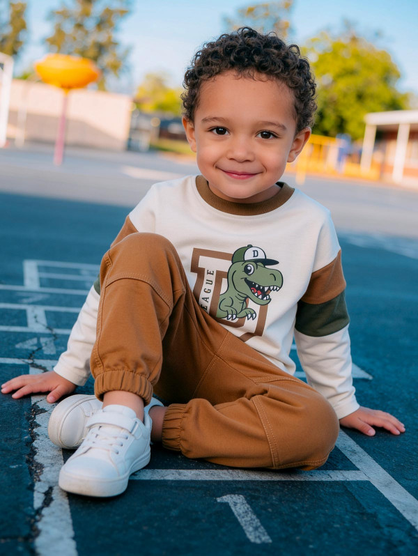 Tee-shirt garçon lettre dino | MaBoutiquePlus