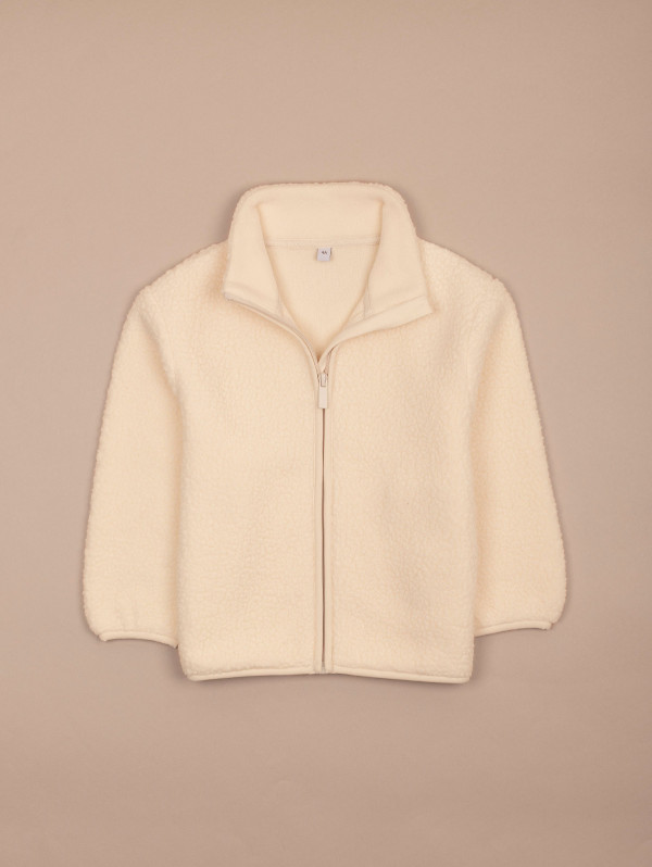 Veste zippée fille maille sherpa | MaBoutiquePlus
