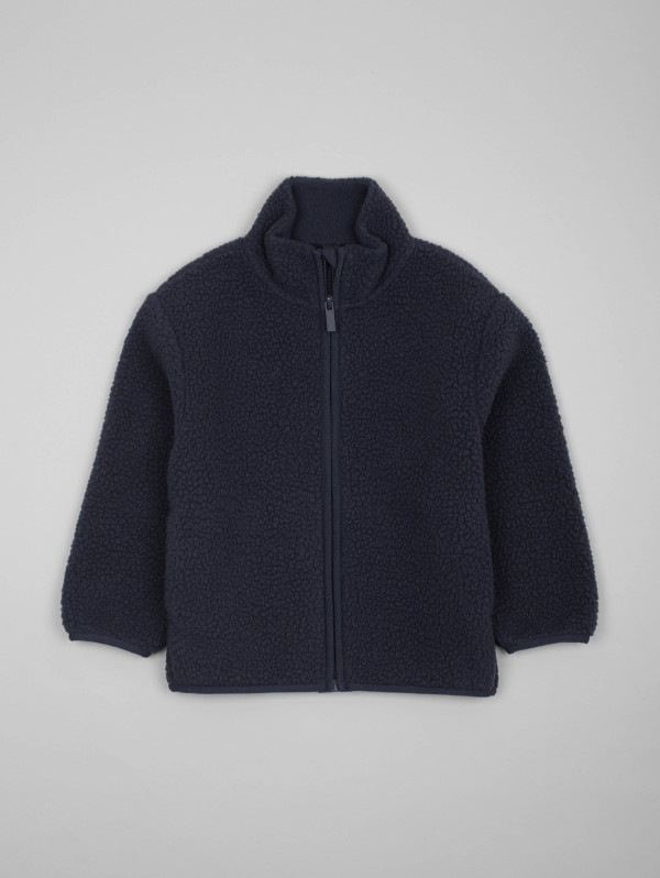 Veste zippée garçon maille sherpa | MaBoutiquePlus
