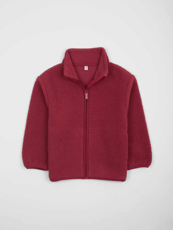 Veste zippée fille maille sherpa | MaBoutiquePlus