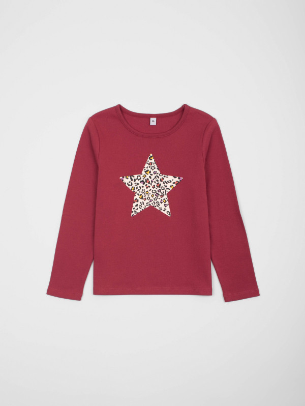 Tee-shirt fille étoile léopard | MaBoutiquePlus