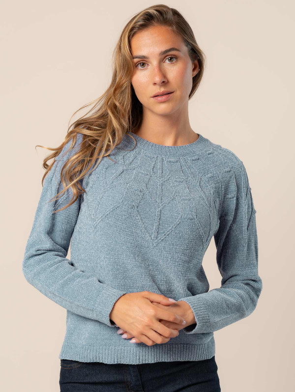 Pull maille chenille étoile femme | MaBoutiquePlus