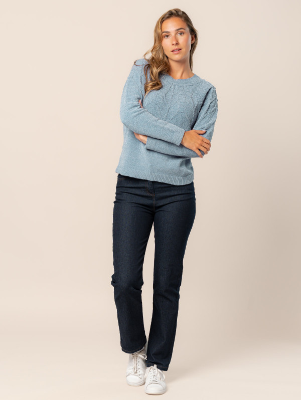 Pull maille chenille étoile femme | MaBoutiquePlus
