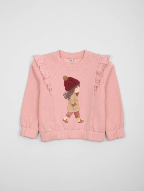 Sweat volants fille hiver | MaBoutiquePlus