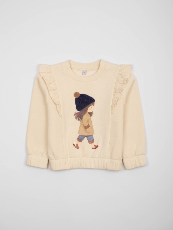 Sweat volants fille hiver | MaBoutiquePlus