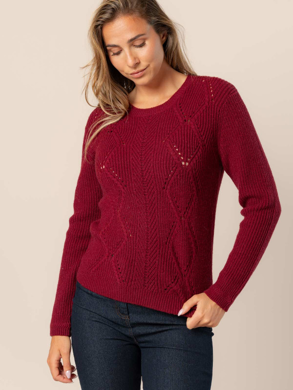 Pull maille losanges femme | MaBoutiquePlus