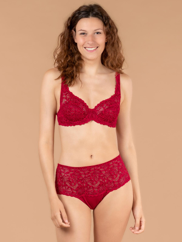 Culotte dentelle grandes feuilles