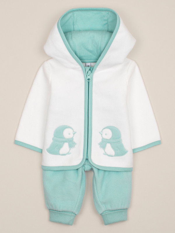 Ensemble bébé-garçon veste polaire pingouins | MaBoutiquePlus