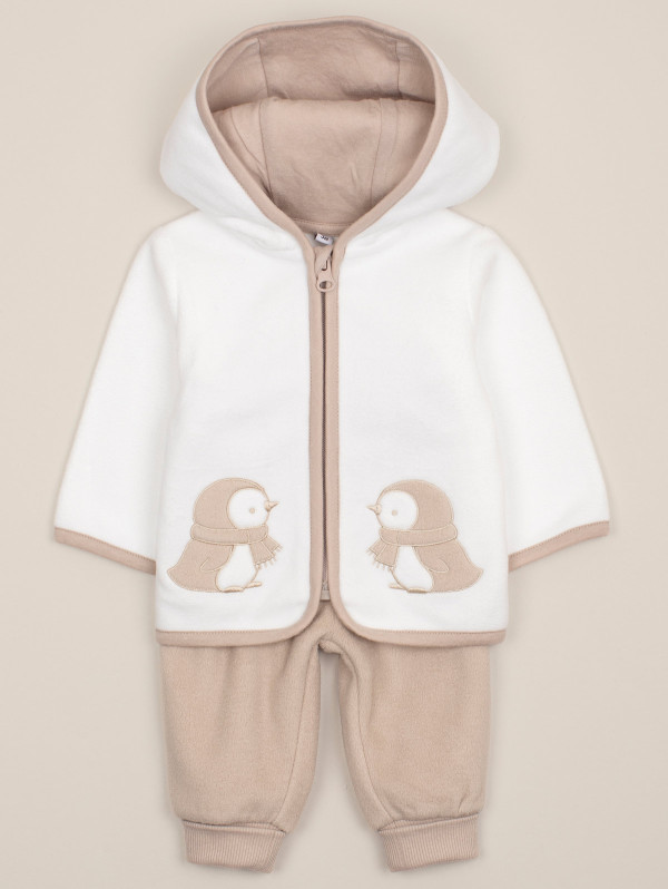 Ensemble bébé-garçon veste polaire pingouins | MaBoutiquePlus